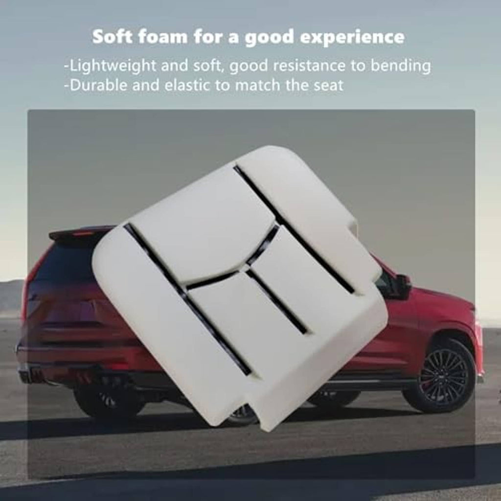 Driver side bottom seat foam cushion replacement pad, light gray foam insert with slots
