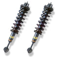 Front shock absorber strut assembly pair, dark spring coils with bottom eye mounts