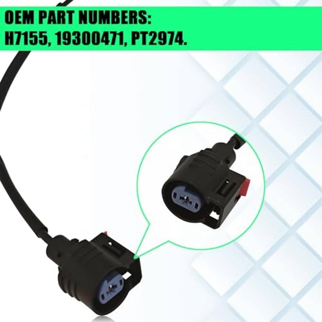 Starter pigtail connector plug with blue 2-pin socket, black housing and red lock