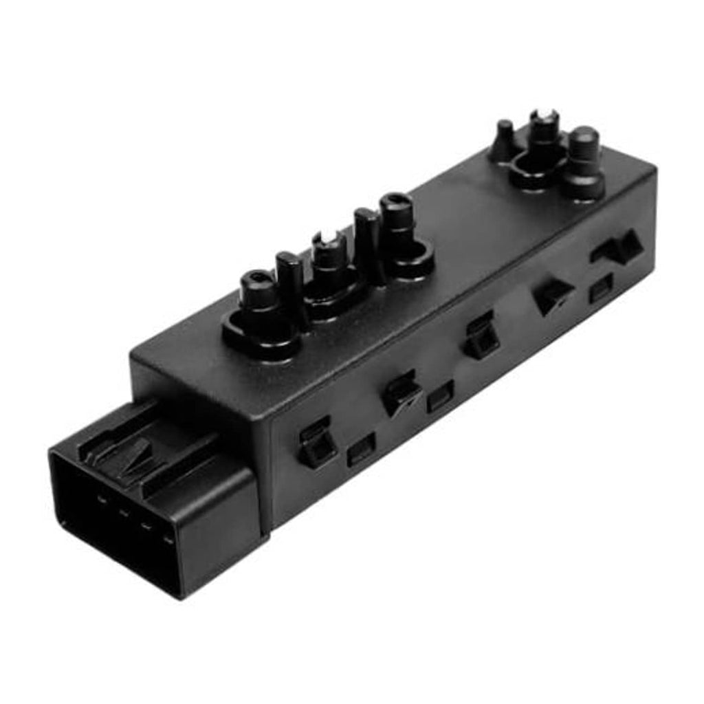 Power seat switch control module for front driver side, black with multiple terminals