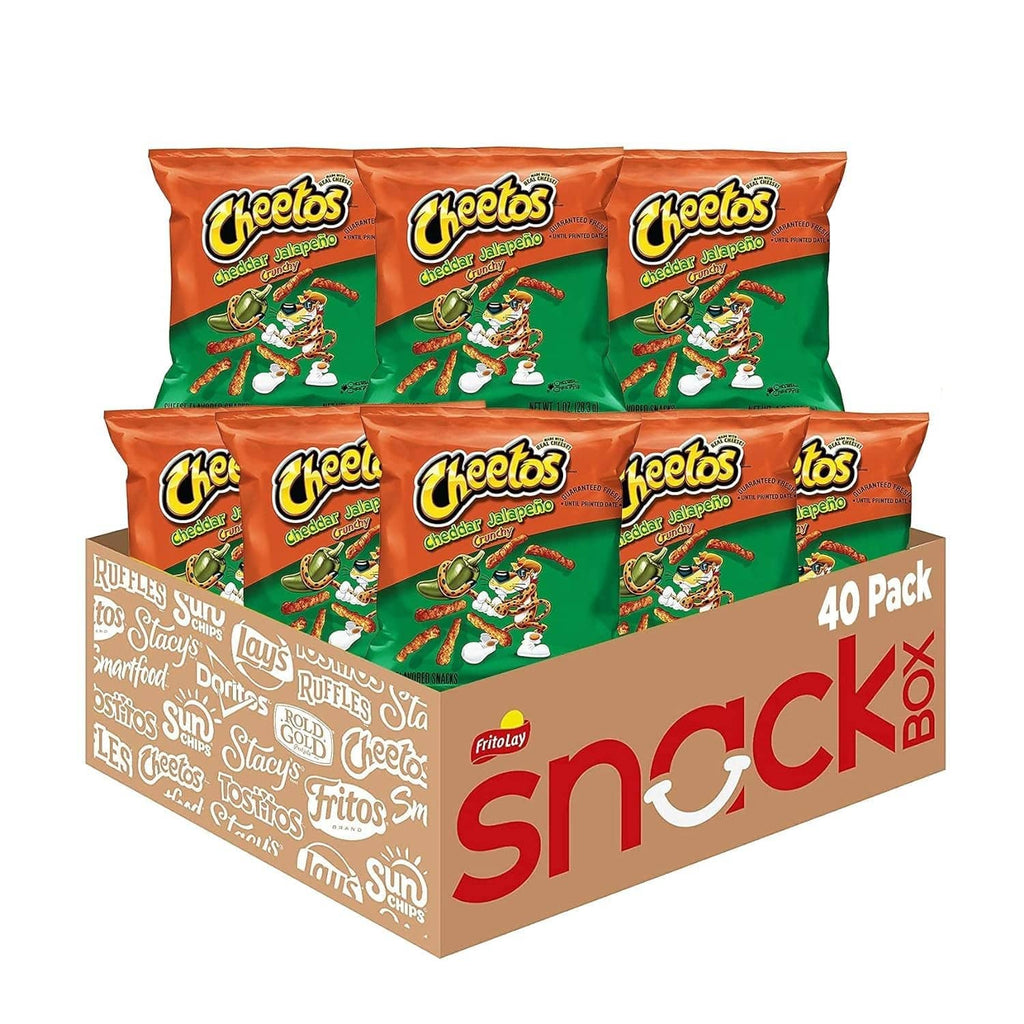Cheddar jalapeno crunchy cheese snack bags, 40-pack in shipping box