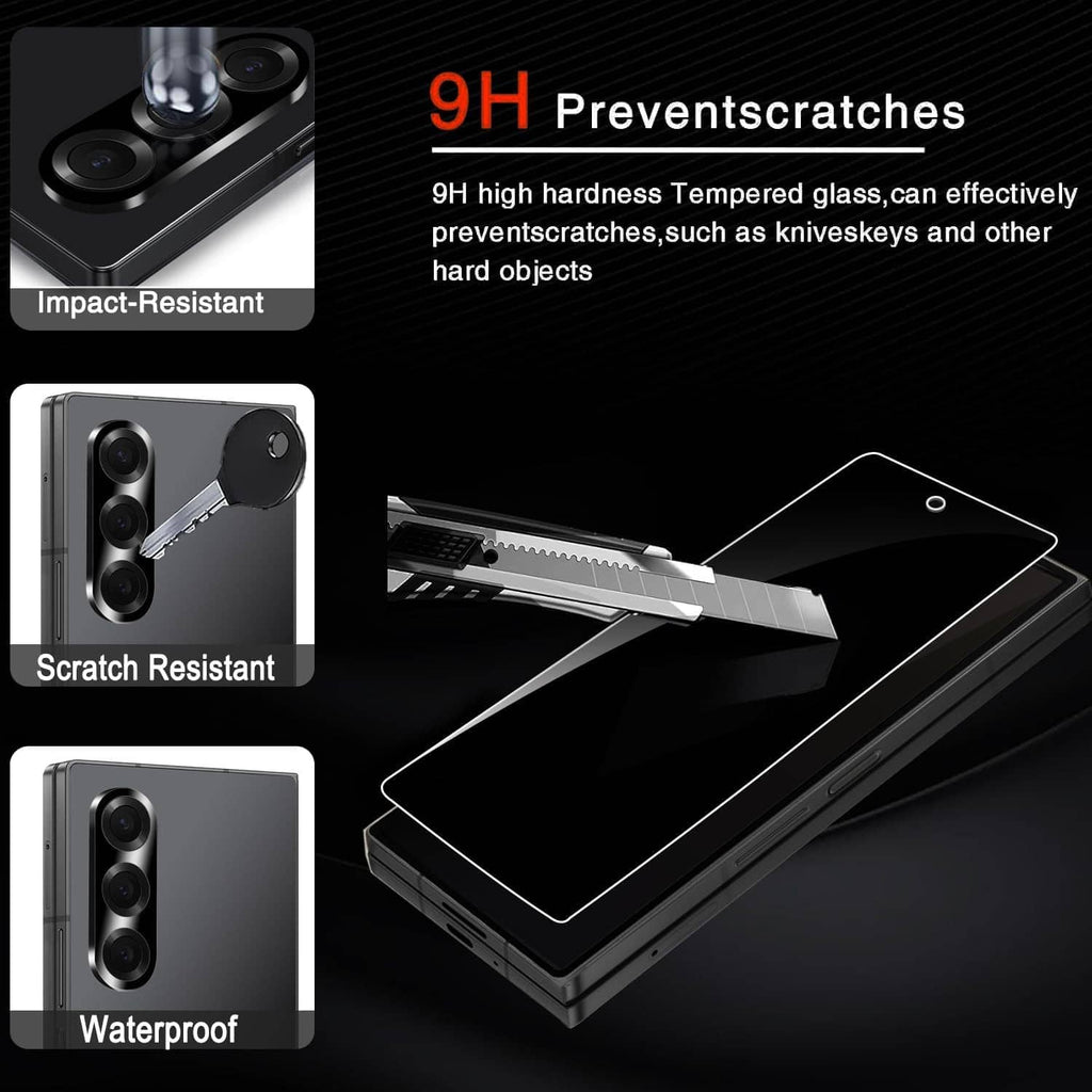 Tempered privacy screen protector glass pieces, black, scratch-resistant surface