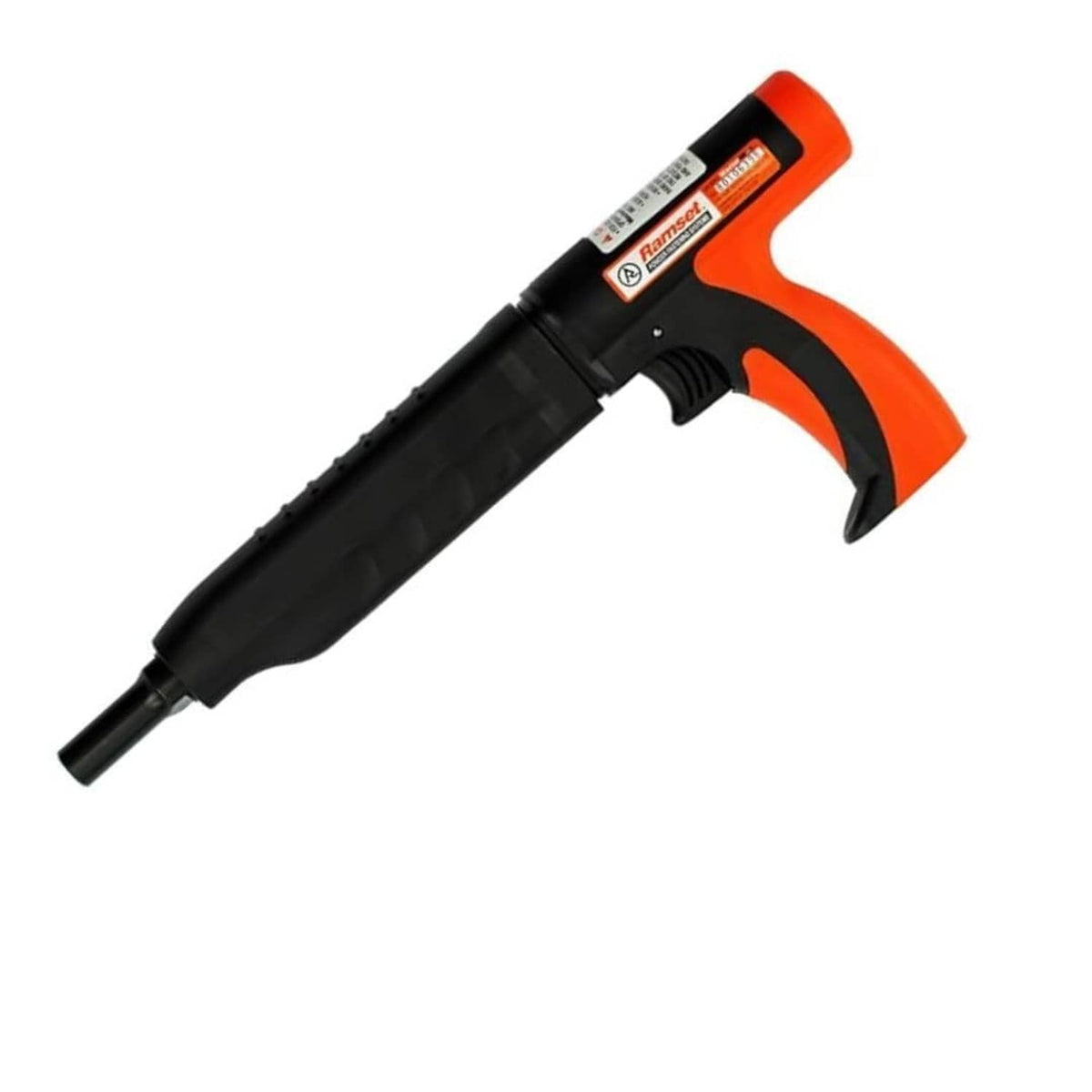 Ramset .22 powder-actuated trigger tool with extended black barrel and orange grip