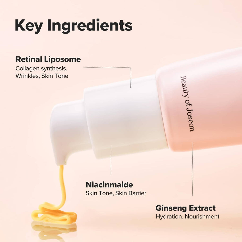 Eye serum pump dispenser and squeeze tube with yellow ingredient illustrations