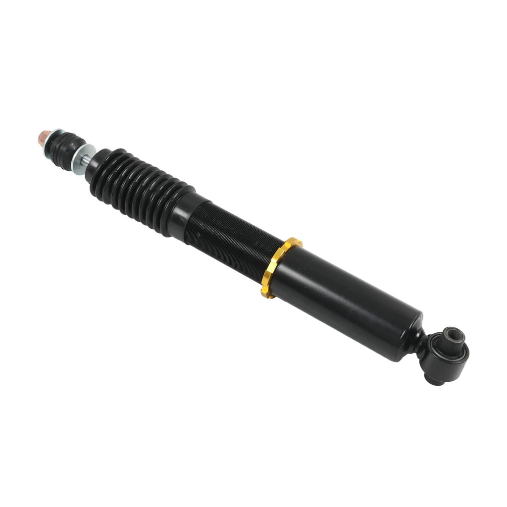 Single shock absorber with black body and spring, with gold band detail