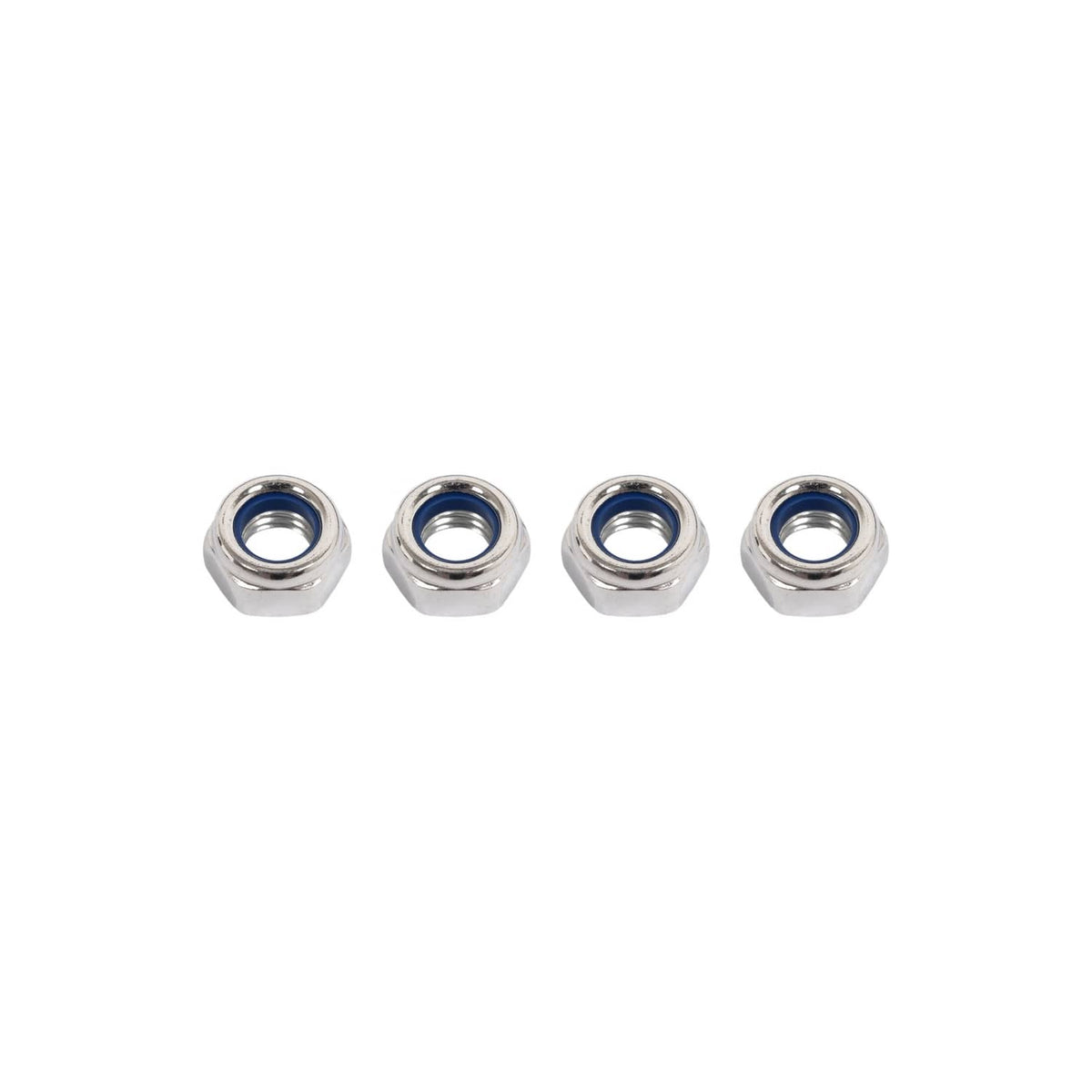 Set of four chrome lock nuts for ski wear bar installation