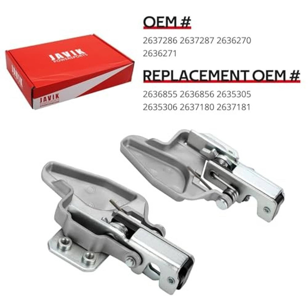 Replacement door latch lock set, two silver levers with mounting base and bolts