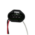 Electronic throttle body actuator connector pigtail with black housing and red/white wires