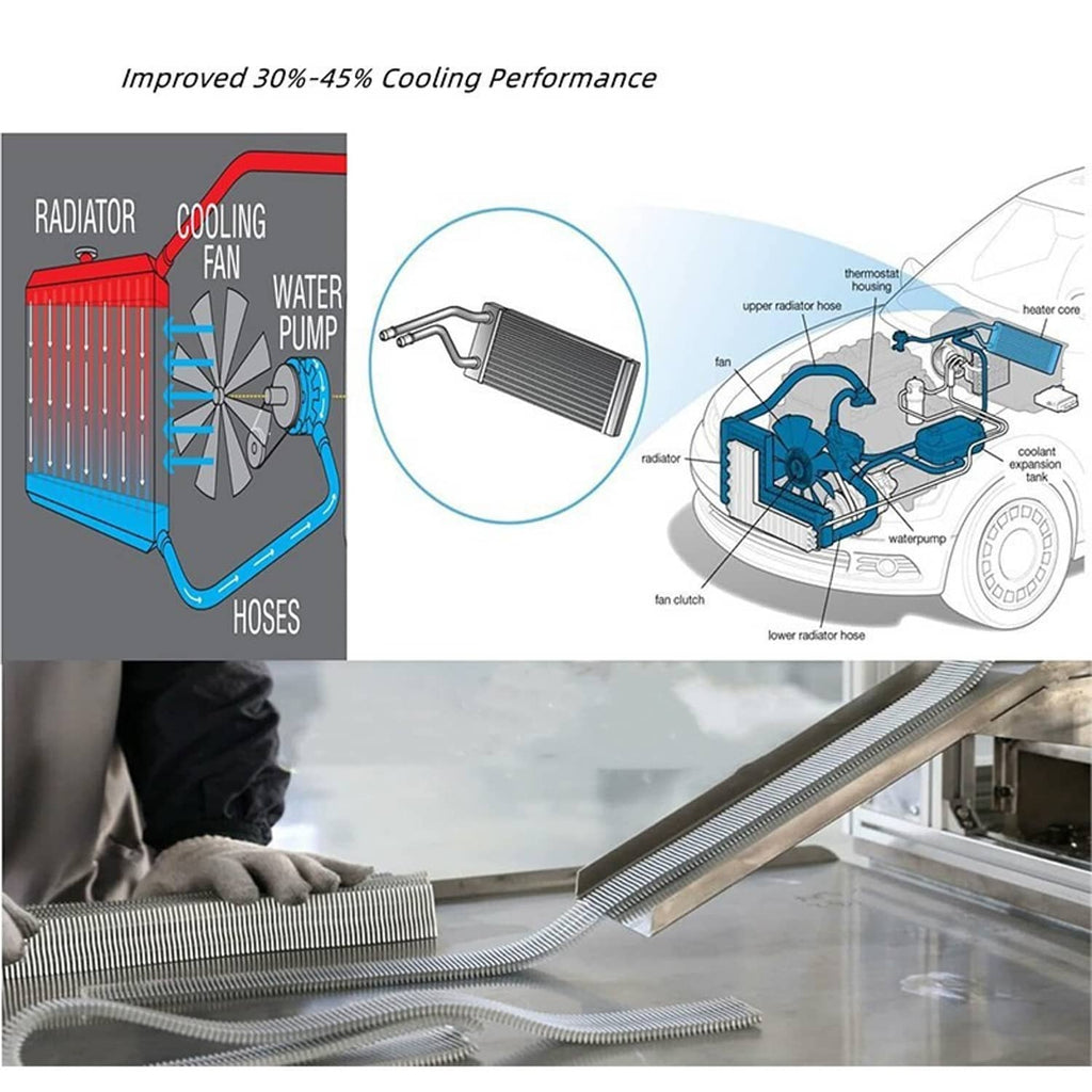 Cooling system diagram showing radiator, water pump, fan, and coolant hoses