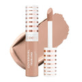 Matte concealer tube with doe-foot applicator, light beige skin-tone coverage shade