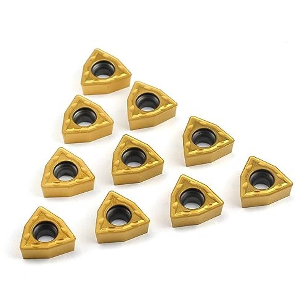 Carbide turning inserts, small triangular gold carbide tips with round hole