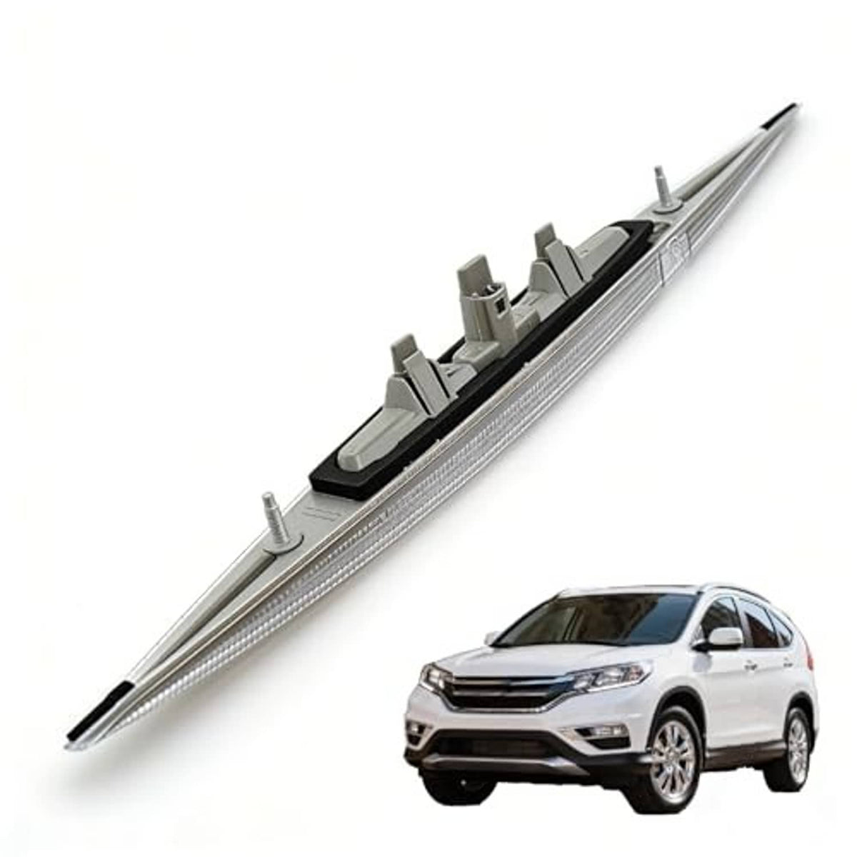 High mount LED third brake light bar with clear lens, black clips, and mounting studs.