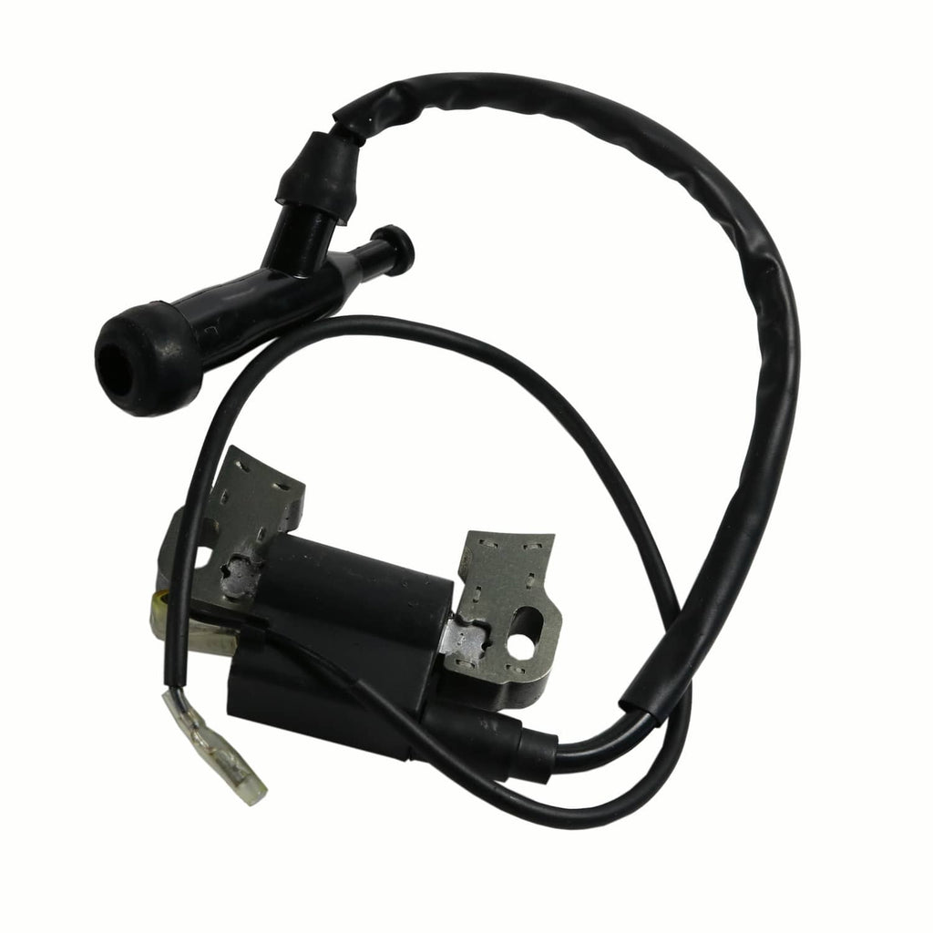 Ignition coil with black wire harness and spark plug cap for small engine