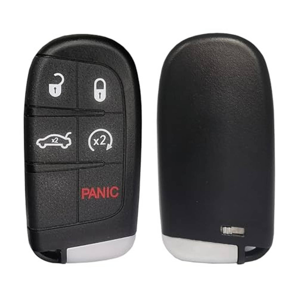 Black key fob front buttons and back shell, with silver battery cover