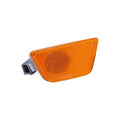 Front bumper amber side marker light with gray mounting bracket
