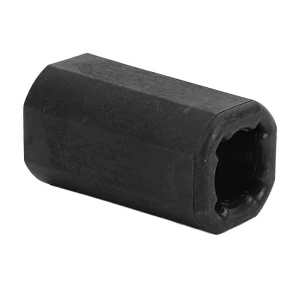 Black rubber propeller hub drive sleeve with end opening and internal socket
