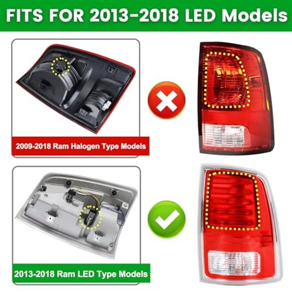 LED tail light assembly diagram showing internal housing and mounting brackets