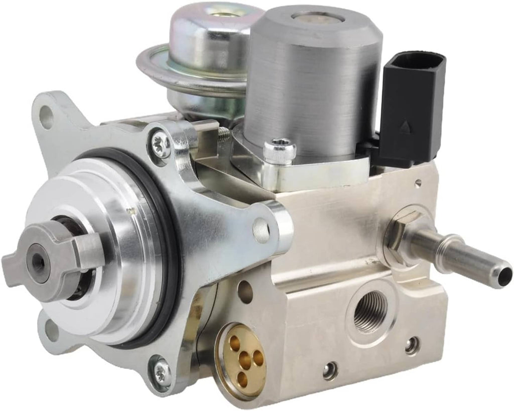High pressure fuel pump with metal housing and black electrical connector