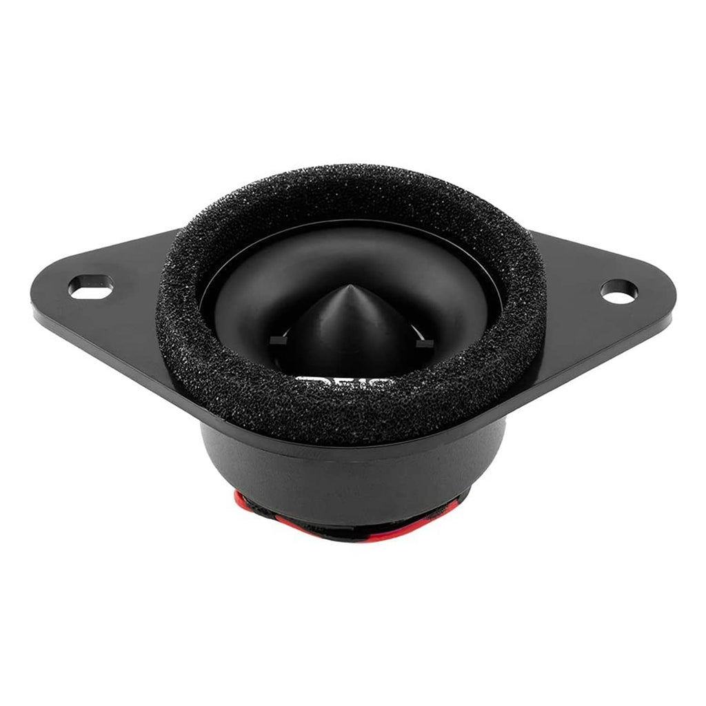 Black DS18 bullet compression tweeter front view with mounting holes