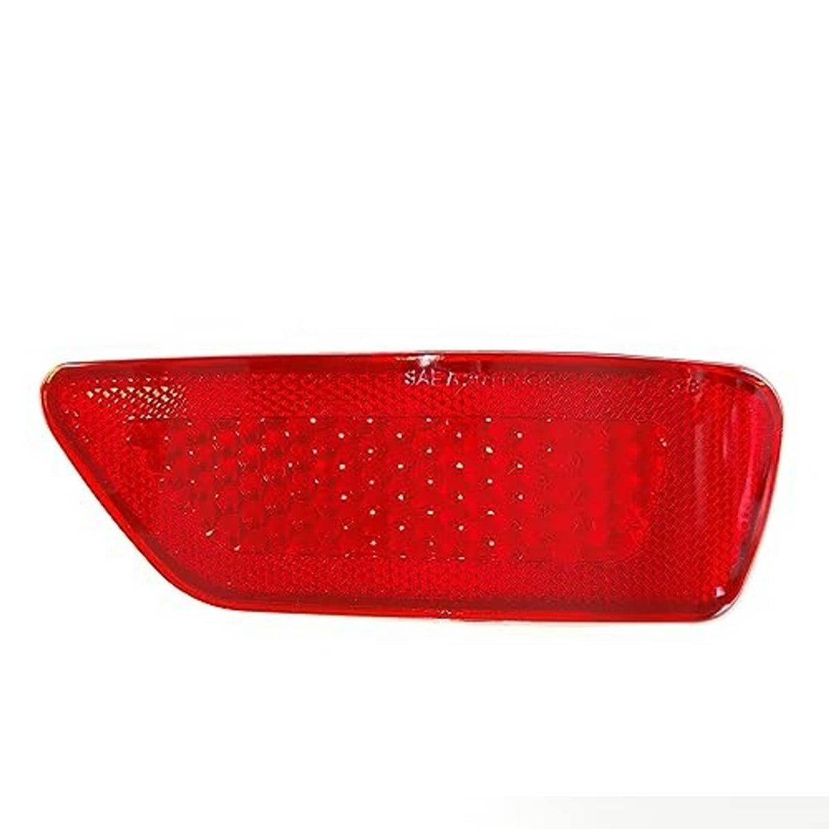 Red triangular rear reflector light lens
