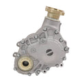 Power take-off assembly housing with beige seal ring and metal fasteners.