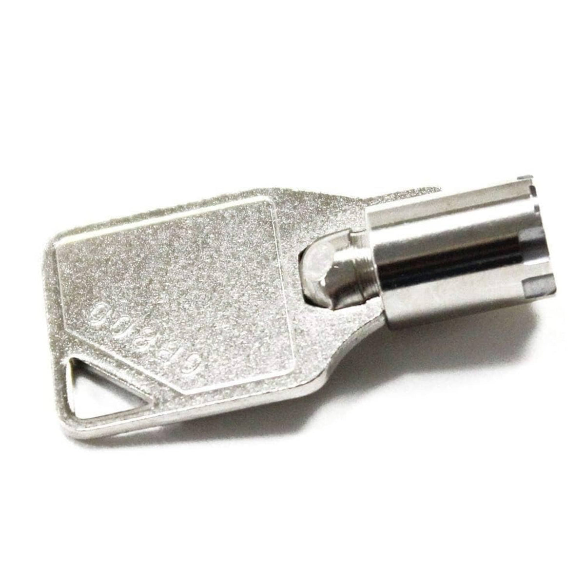 Small silver meter case with metal plug and handle opening
