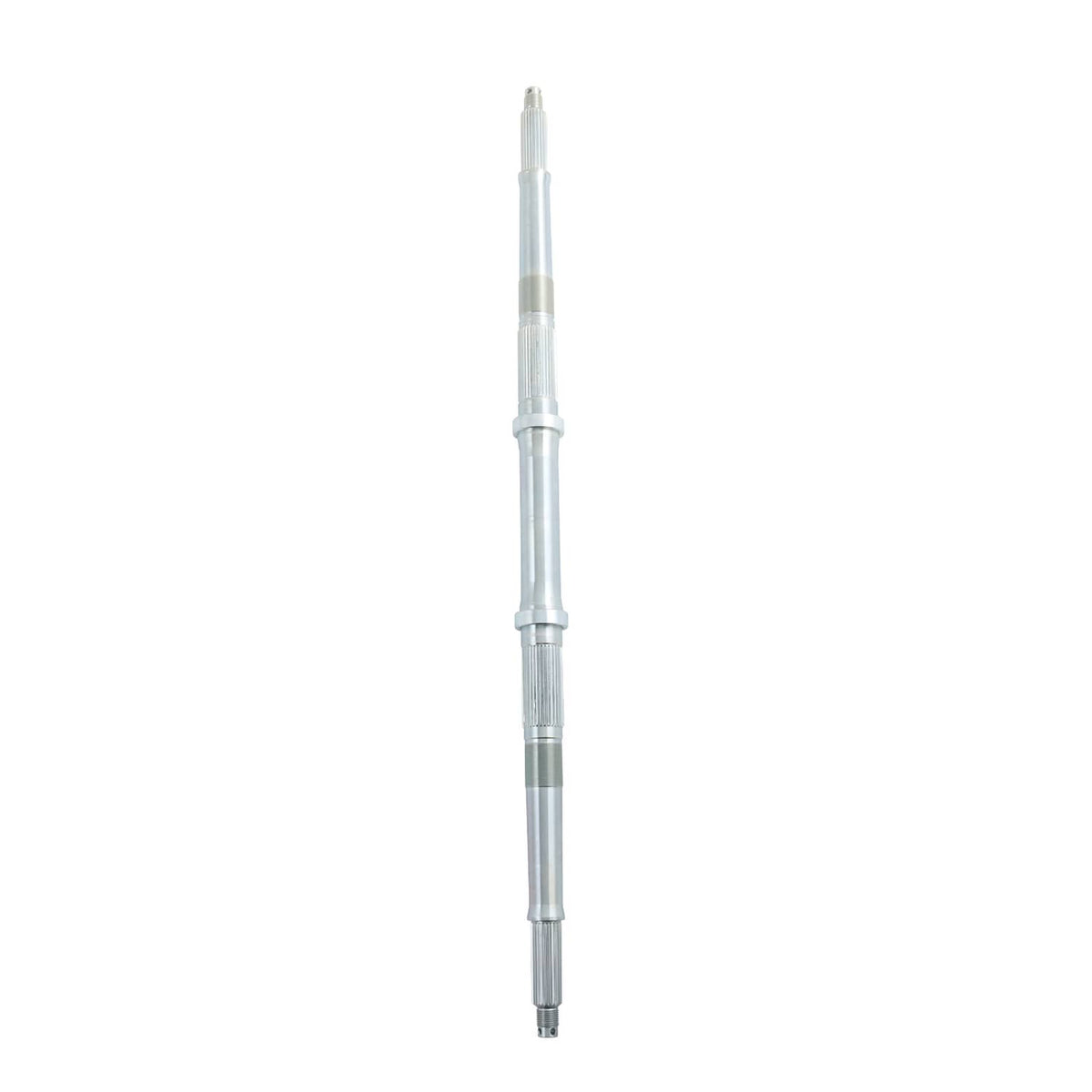 Rear differential axle shaft with straight metal shaft and splined end