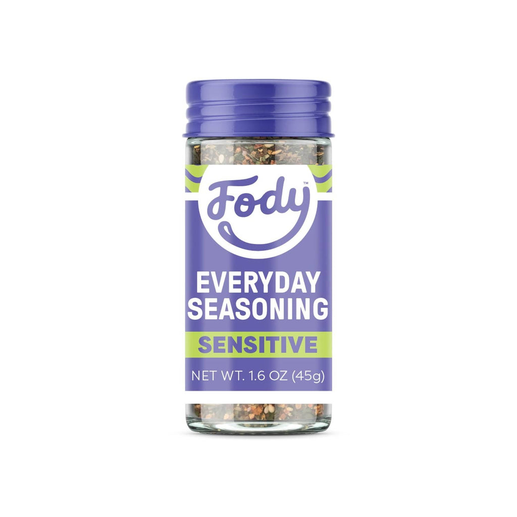 Fody Foods sensitive everyday seasoning jar, purple cap, 1.6 oz