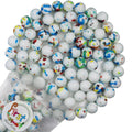 Psychedelic jawbreakers, white with colorful swirls; 1-inch round assorted candies