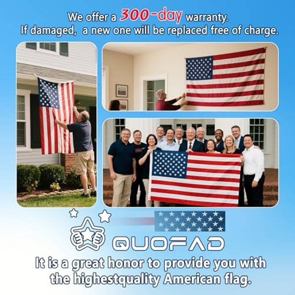 American outdoor flag, red and white stripes with blue field and white stars