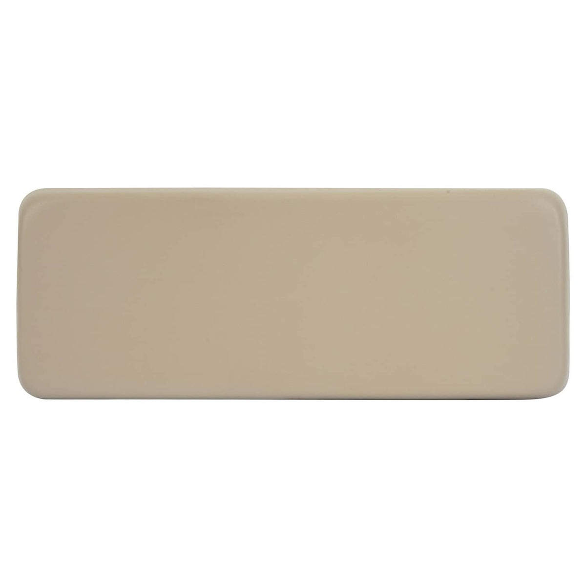Tan golf cart seat cushion bottom with flat rectangular shape and rounded ends