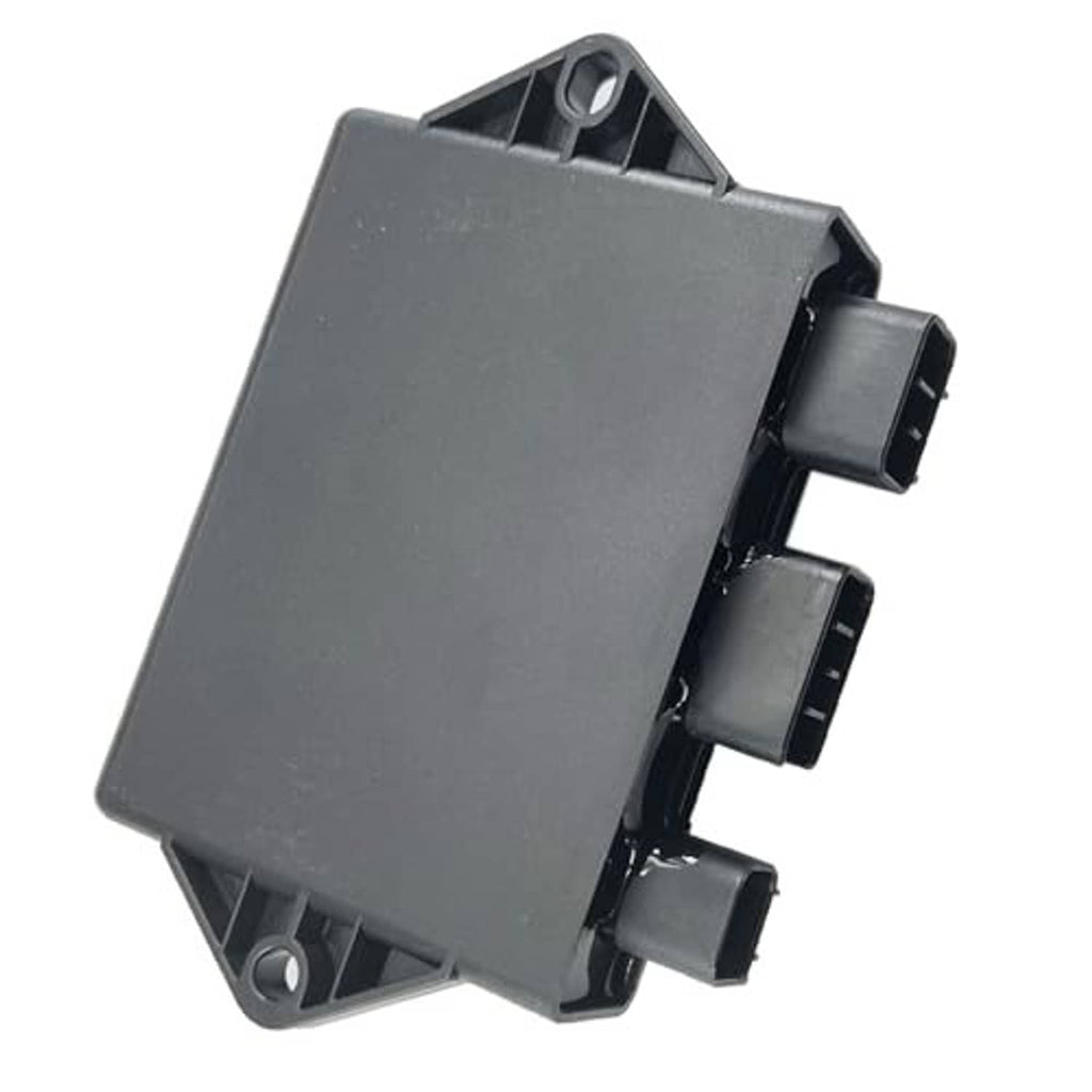 CDI ignition control module, gray housing angled view with side connector blocks