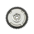 Engine timing camshaft sprocket gear with toothed outer ring and 3-bolt mounting plate