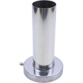 Stainless steel universal exhaust silencer insert with base flange and mounting bolt