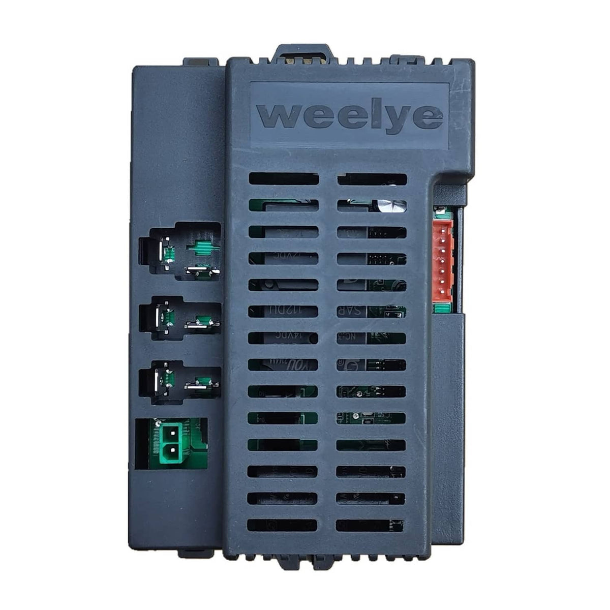 Weelye RX74 24V control box receiver with Weelye logo and input connectors