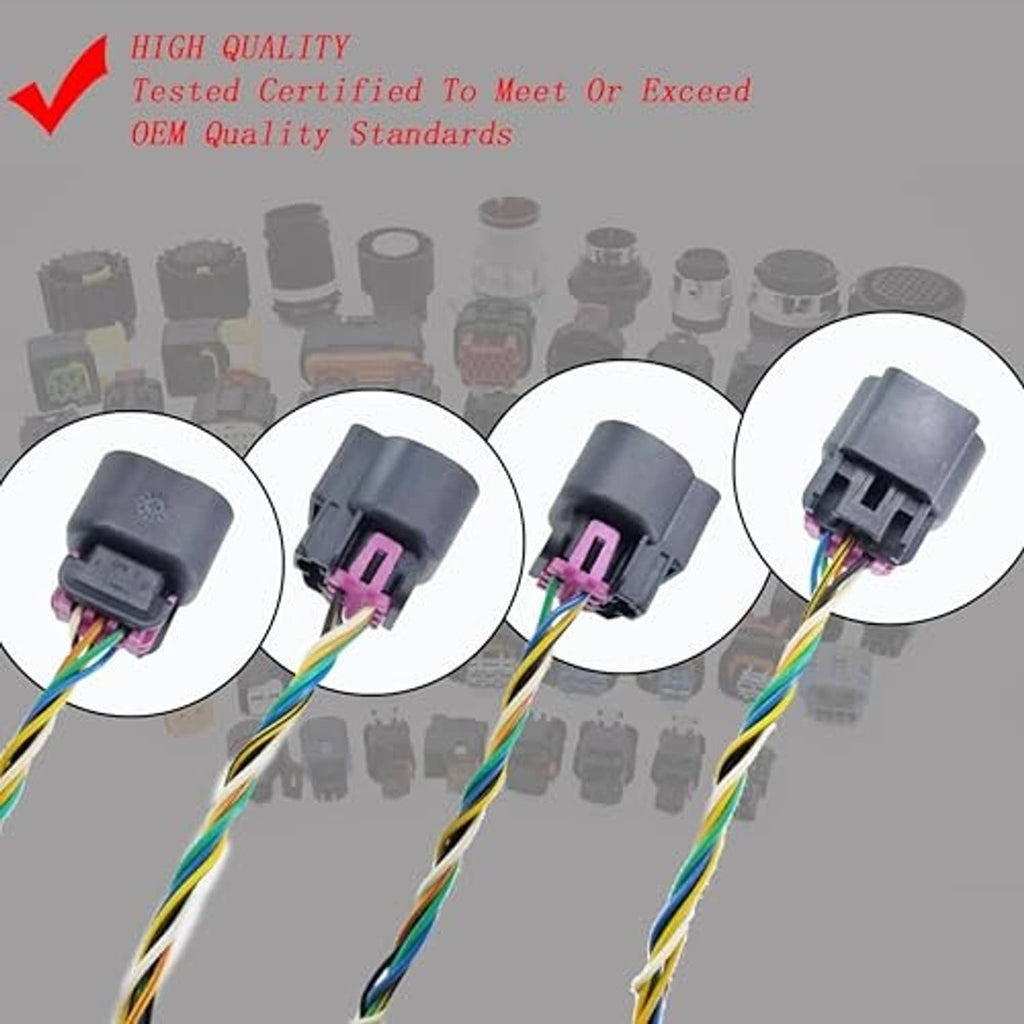 Electronic throttle body harness connector plugs with gray housings and colored wires