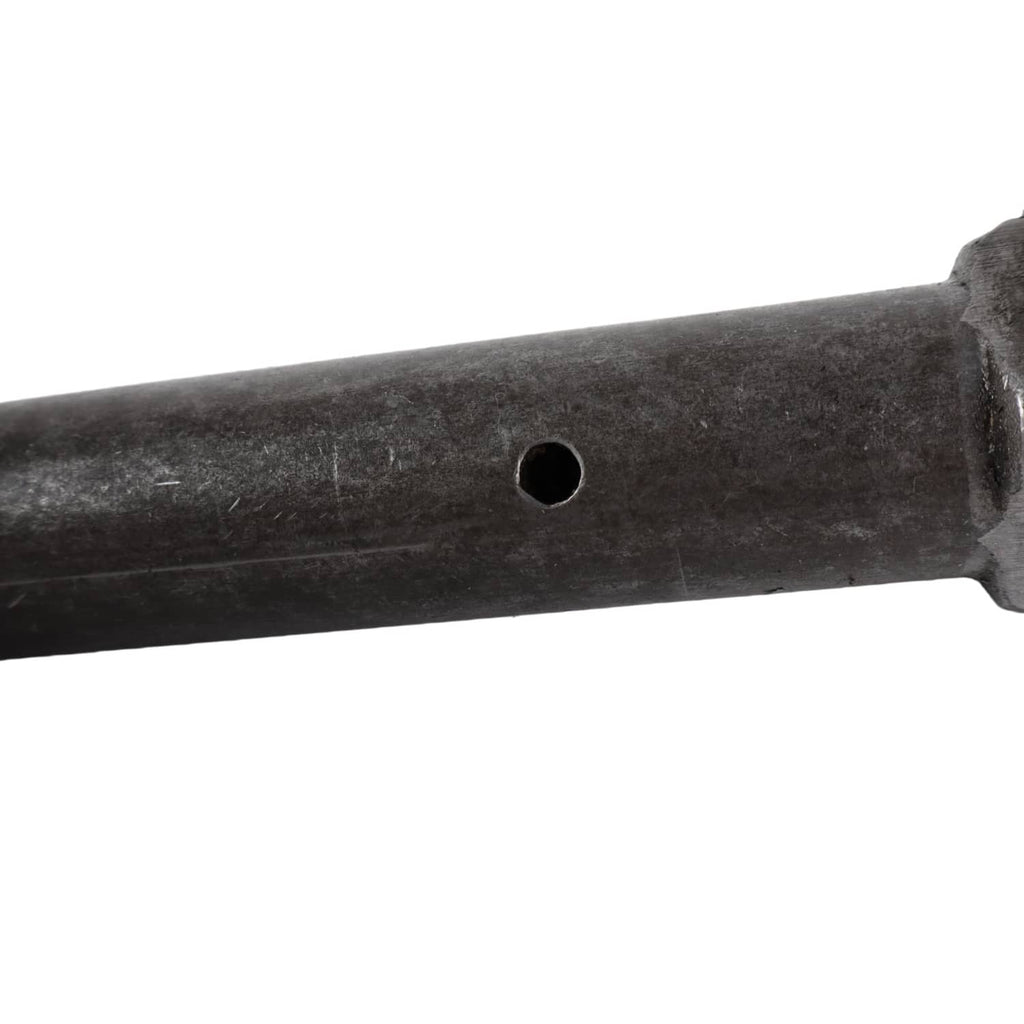 Trailer slipper spring tube with side hole and capped end