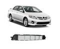 Front bumper grille for 2011-2013 Corolla, black frame with chrome horizontal bars