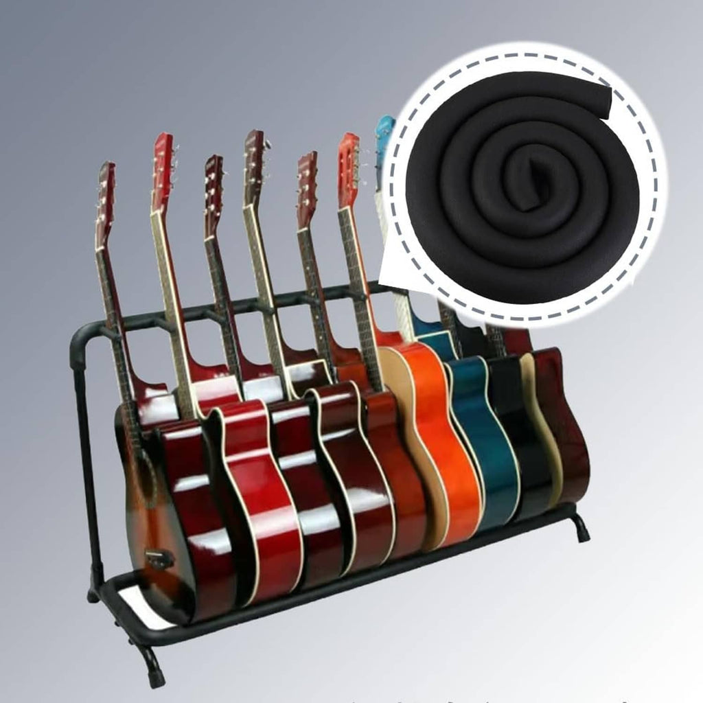 Assorted foam pipe insulation tubes on metal display rack