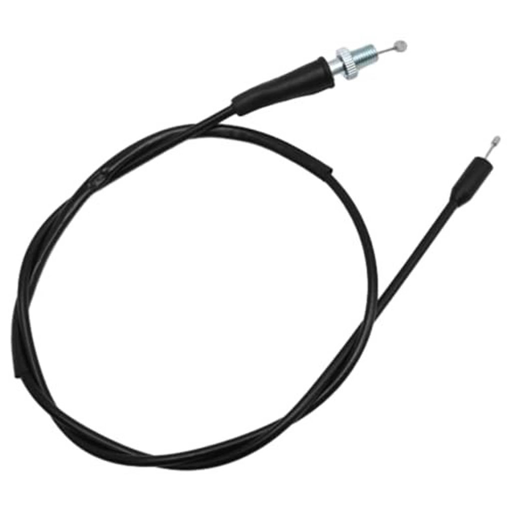 Throttle cable kit with eliminator, black cable with adjustment ferrule and end hardware