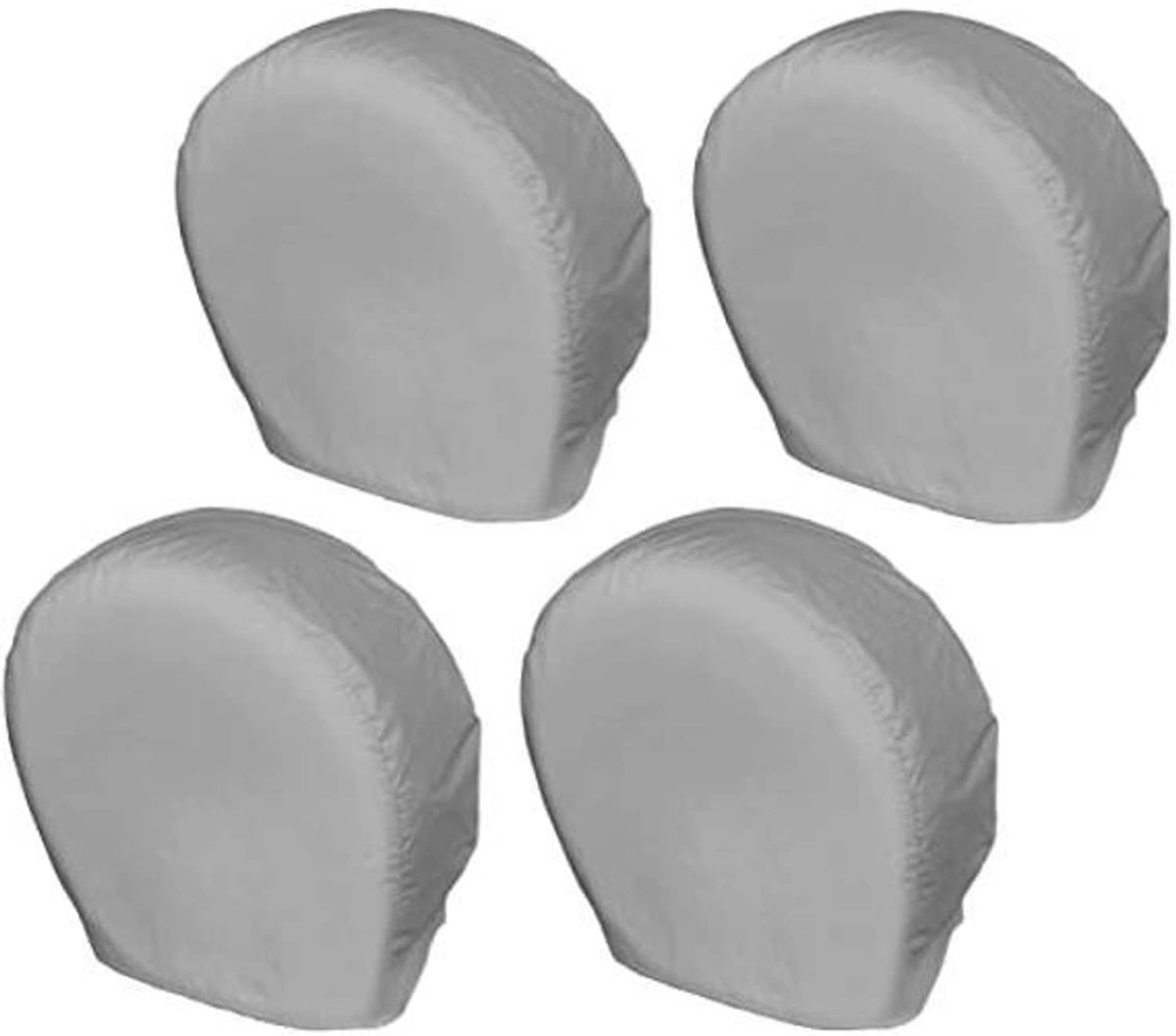 Set of four gray tire covers with snug, padded protective covers