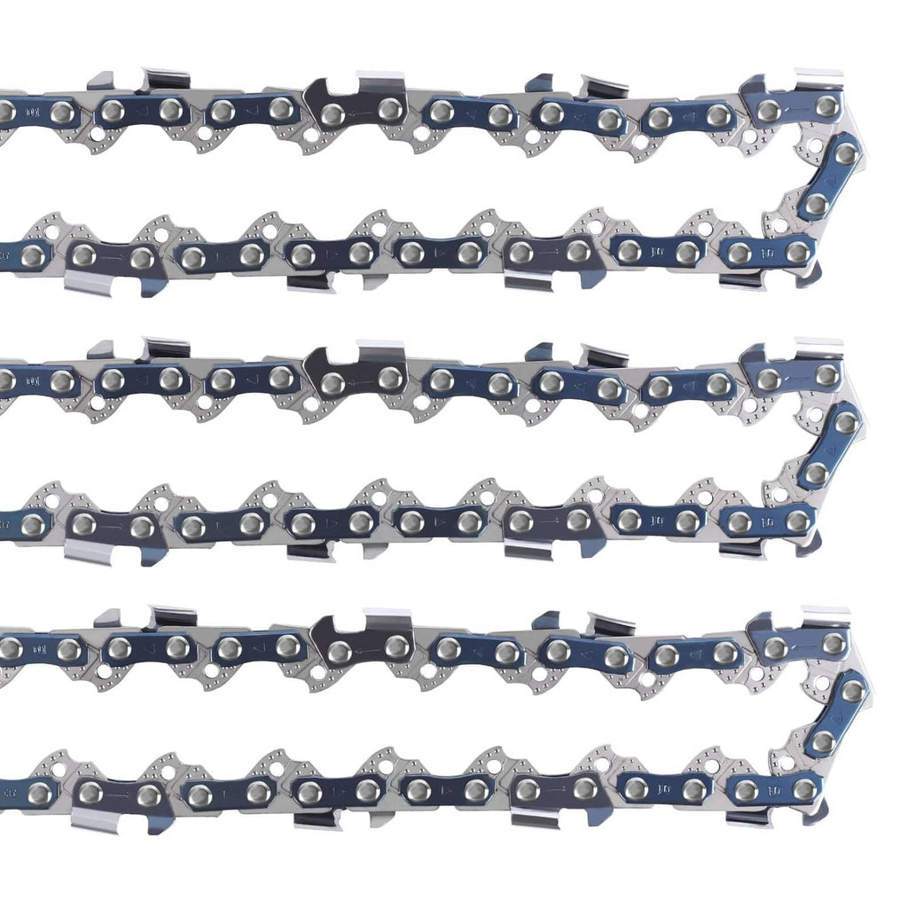 18-inch chainsaw chain, .325 pitch, .050 gauge, 72 drive links, dark steel