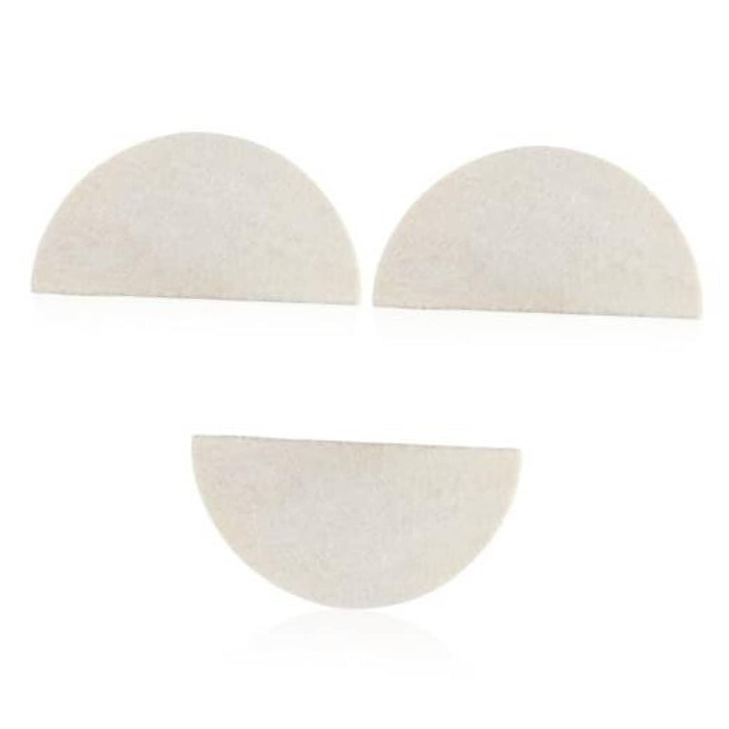 Soft wool felt squeegee pads, beige semicircle set of three