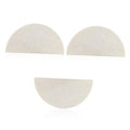 Soft wool felt squeegee pads, beige semicircle set of three