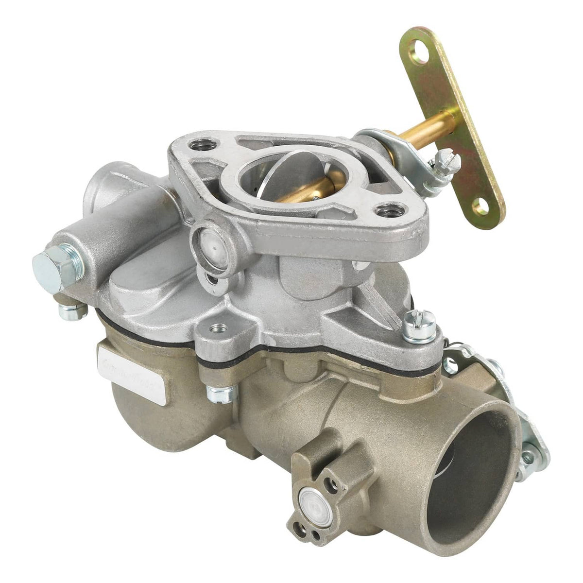 Carburetor assembly with intake housing and gold throttle lever