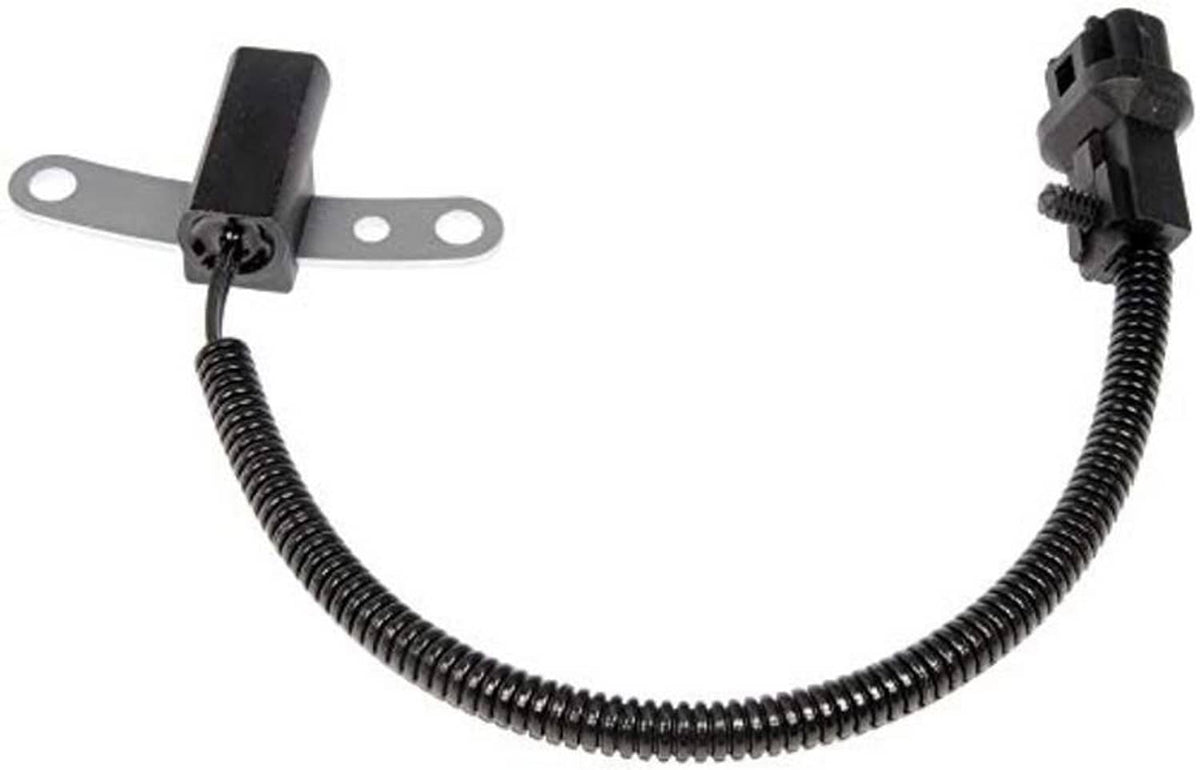 Crankshaft position sensor wiring harness with plug and metal mounting tabs