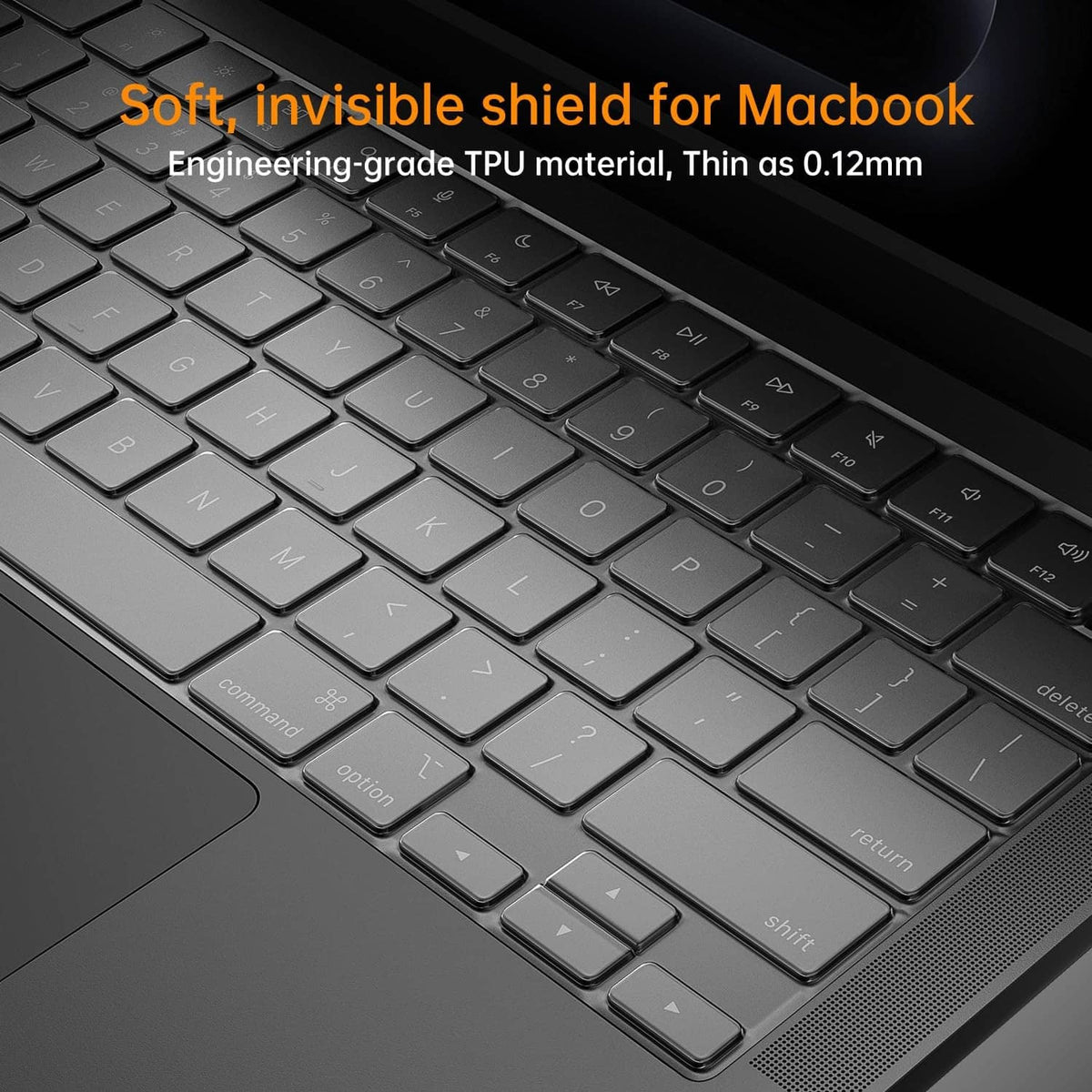 Thin TPU keyboard cover skin with precise key cutouts for MacBook Pro