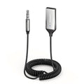 UGREEN Bluetooth aux receiver with 3.5mm plug and USB cable, built-in mic lead