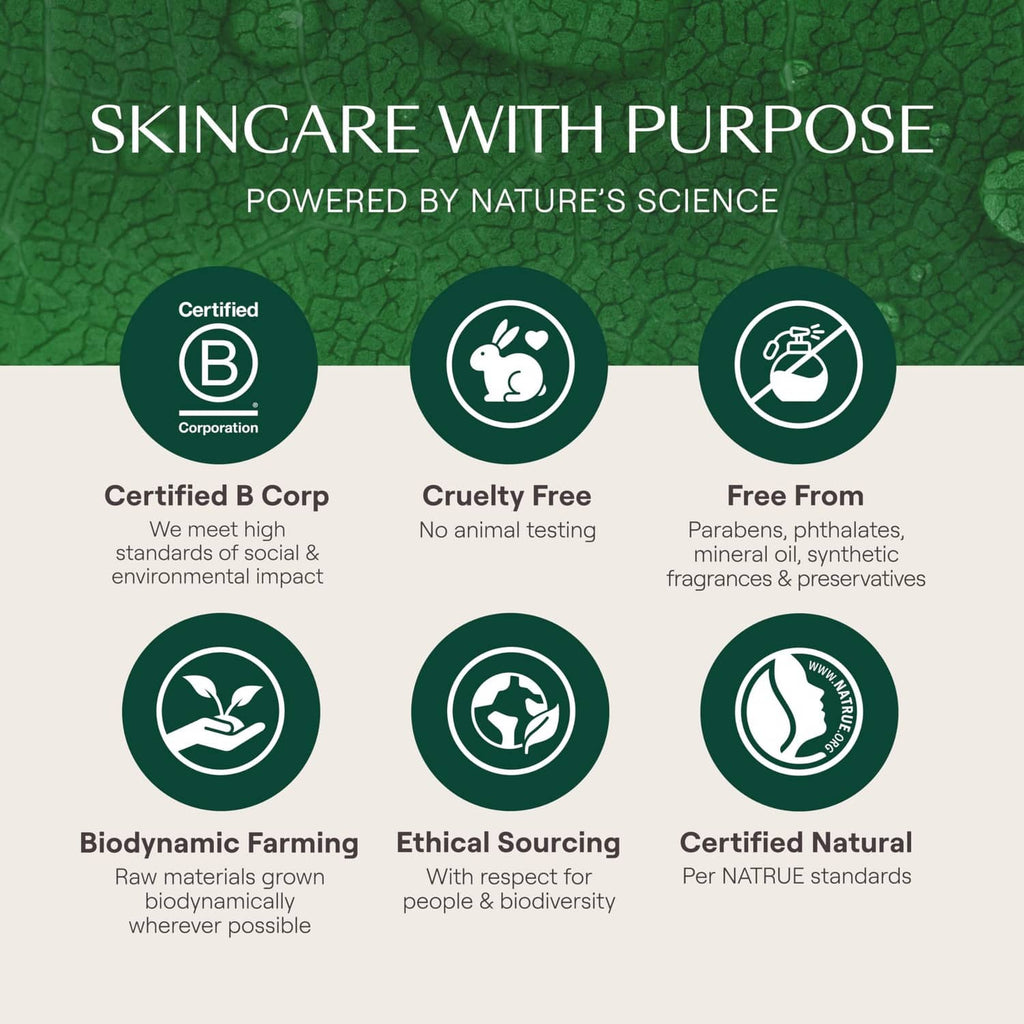 Brand badges for certified, cruelty-free, and certified natural