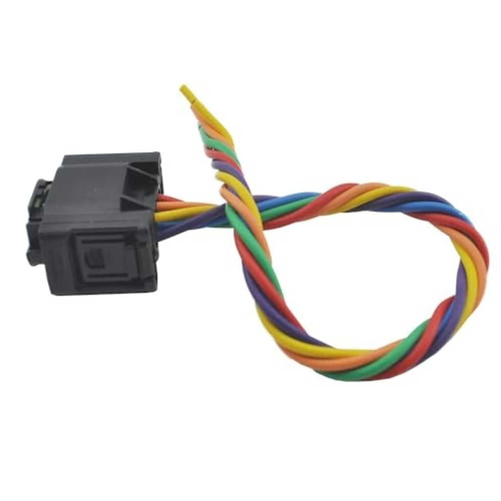 Throttle body connector pigtail harness with separate wire ends and black connector plug